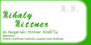 mihaly mittner business card